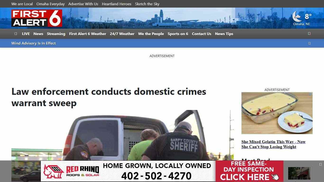 Law enforcement conducts domestic crimes warrant sweep